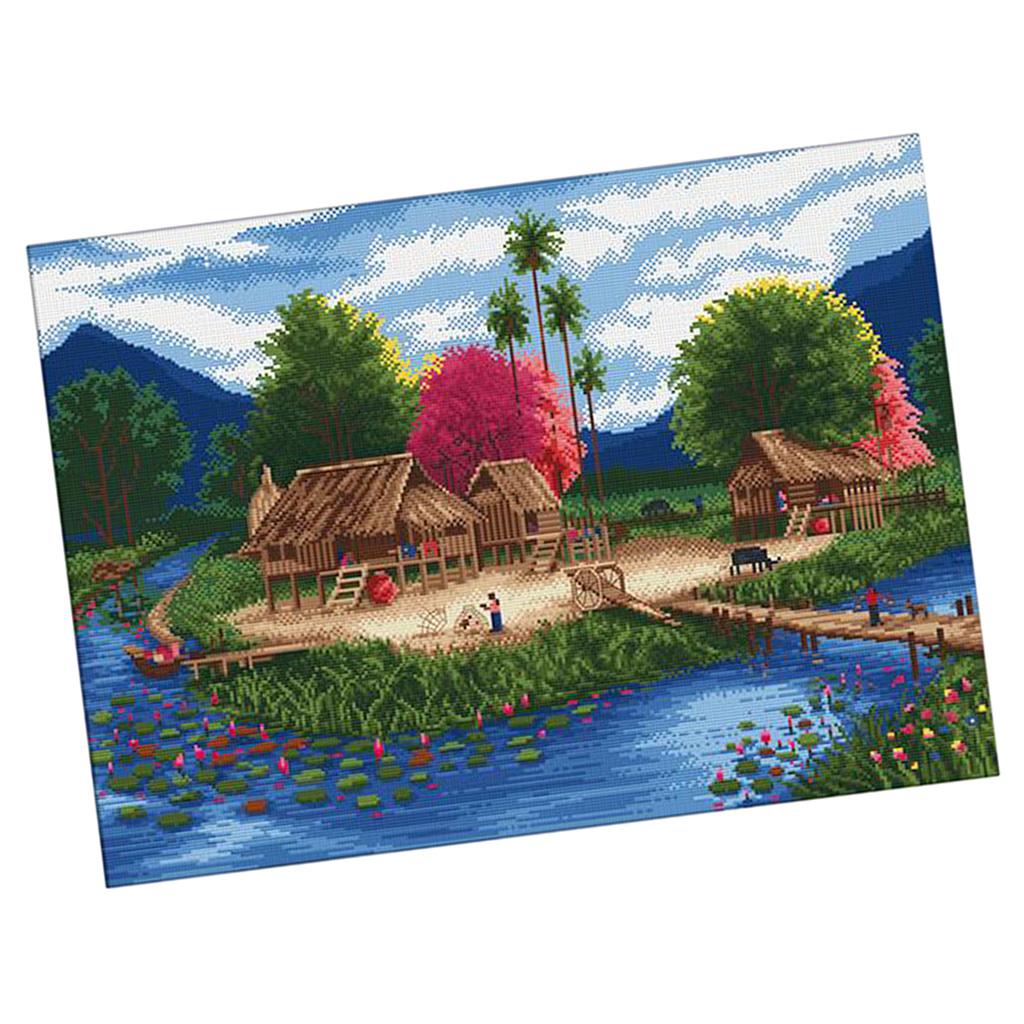 DIY Landscape Dimensions Counted Cross Stitch Kits Stamped Patterns Handmade