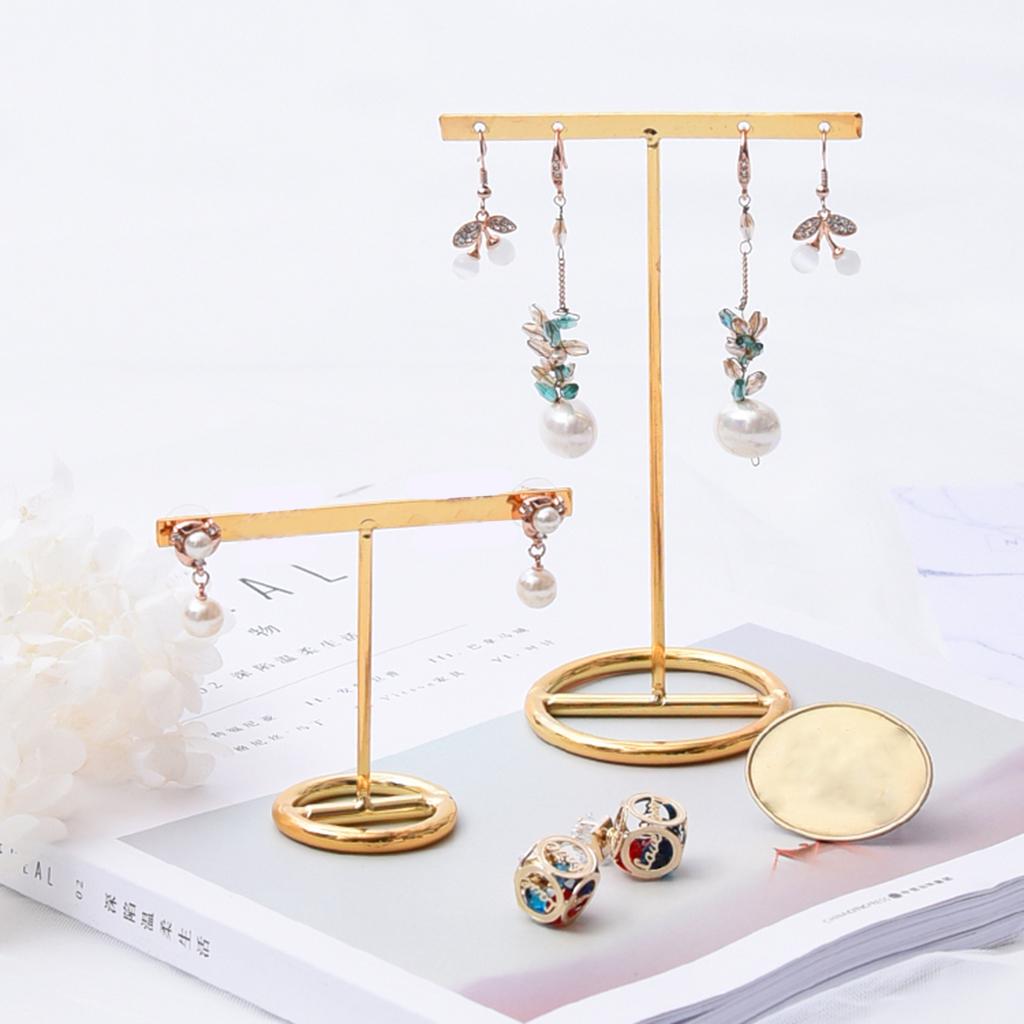 4 Holes T-bar Jewelry Display Rack Stand Holder Organizer Showcase