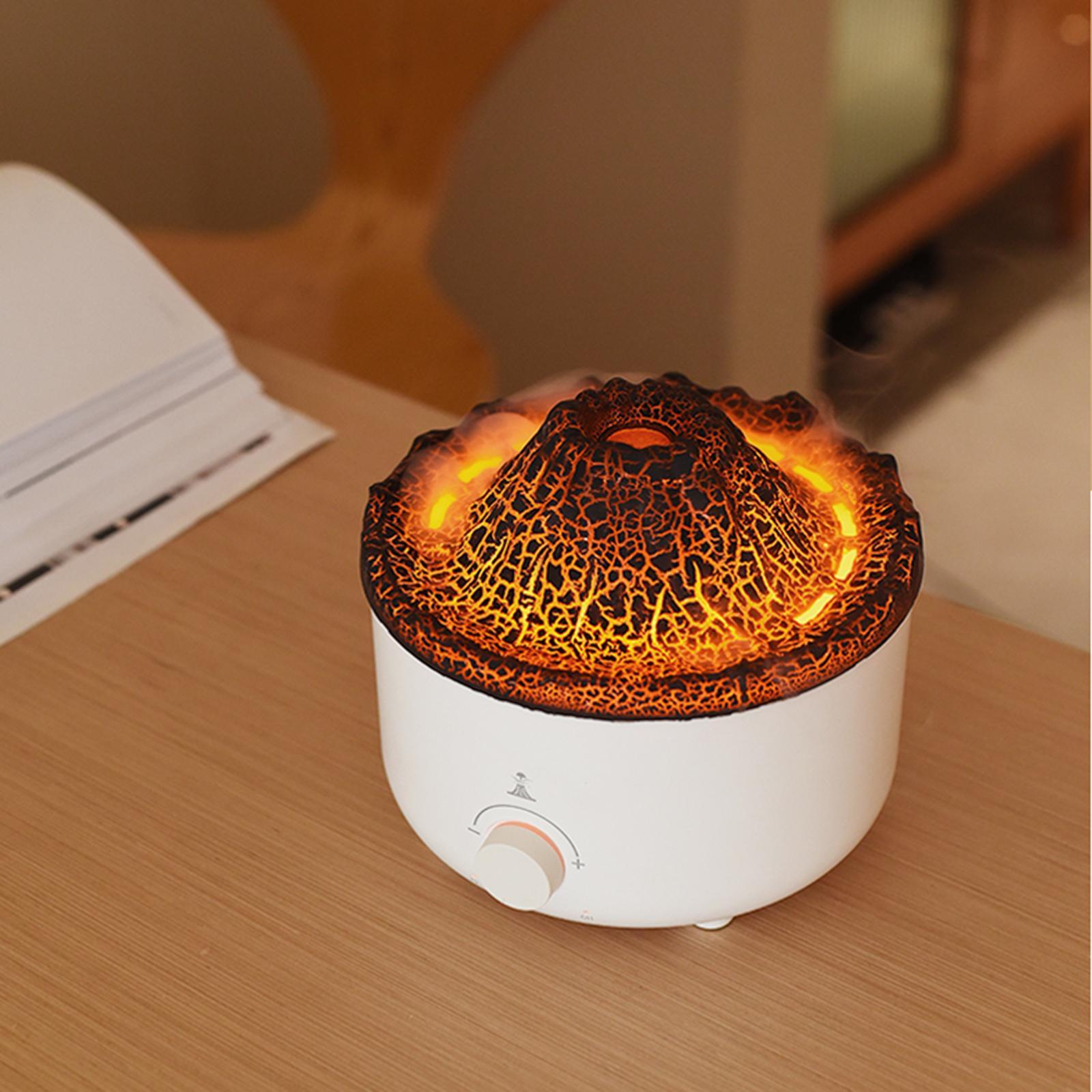 Air Humidifier Fragrance with Flame Lamp Essential Diffuser for Car Nursery