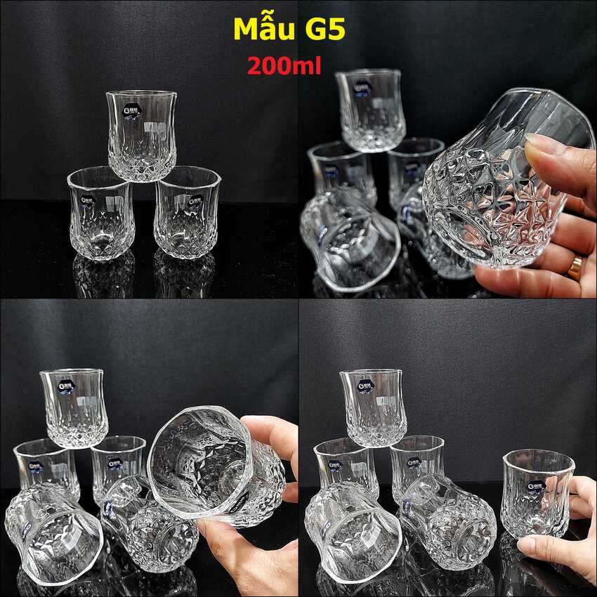 Bộ Ly Uống Rượu Thủy Tinh – 6 mẫu lựa chọn - Bộ Ly Rượu Đẹp siêu trong