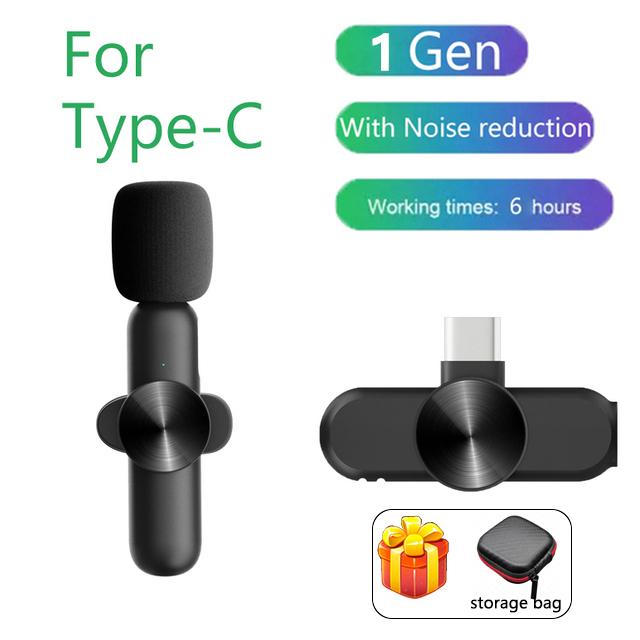 Micrô không dây Lavalier Micrô di động Video ghi âm MINI cho iPhone Android Truyền hình điện thoại trò chơi trò chơi Microfonoe