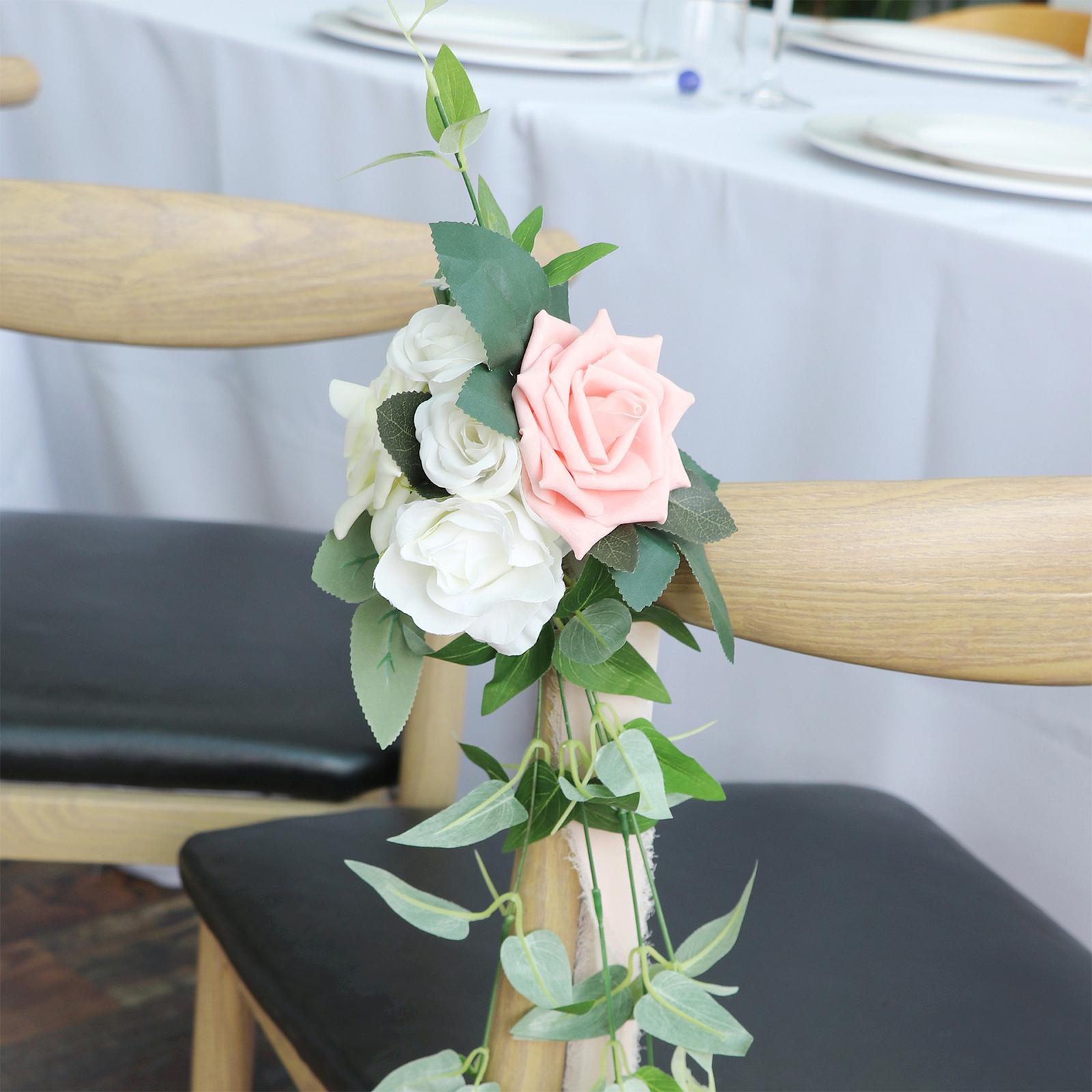 Chair Back Flower Backdrop Decor Decorative for Garden Wedding Backdrop Ceremony Party