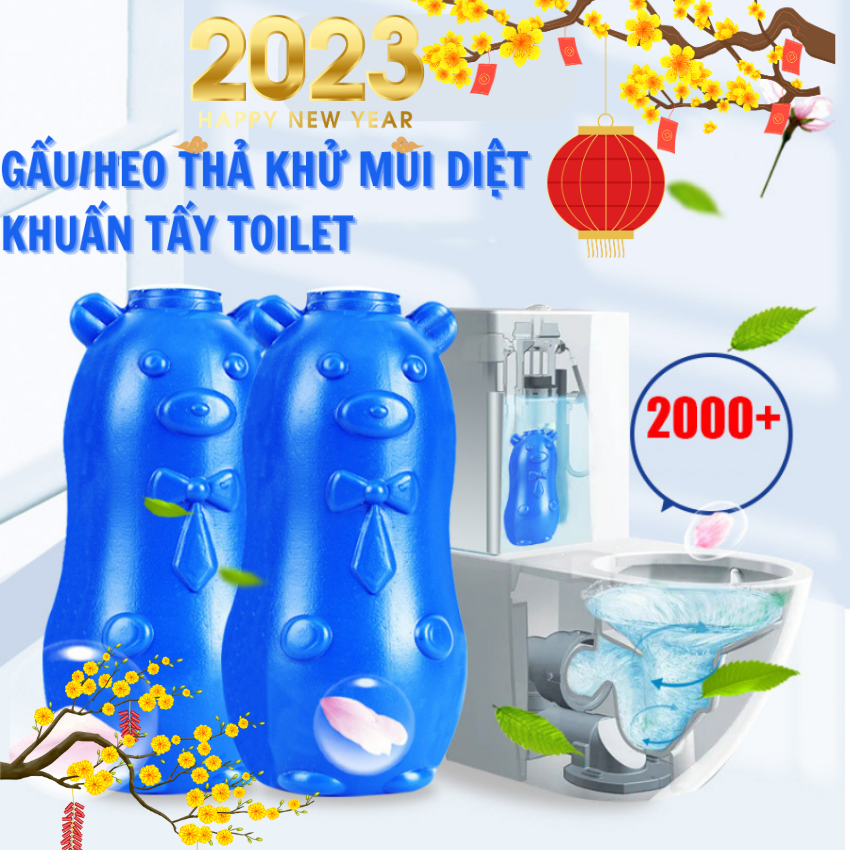 Lọ Gấu Thả Bồn Cầu Tẩy Trắng Khử Mùi Hôi Cho Bồn WC Sạch Sáng Bóng