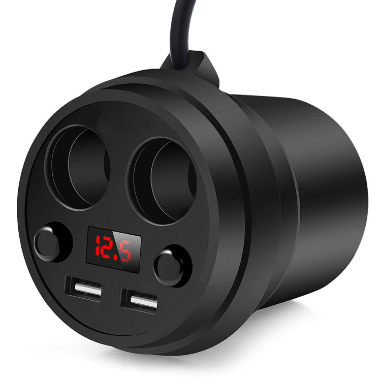 Bộ Chia Tẩu Sạc Và 2 Cổng USB Car Charger 2 USB PORTS Trên Ô Tô AZONE