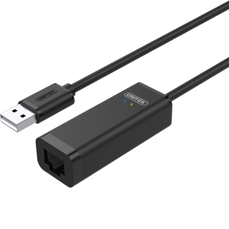 Cáp chuyển đổi USB 2.0 to LAN/RJ45/Ethernet Unitek Y-1468BK - Hàng chính hãng