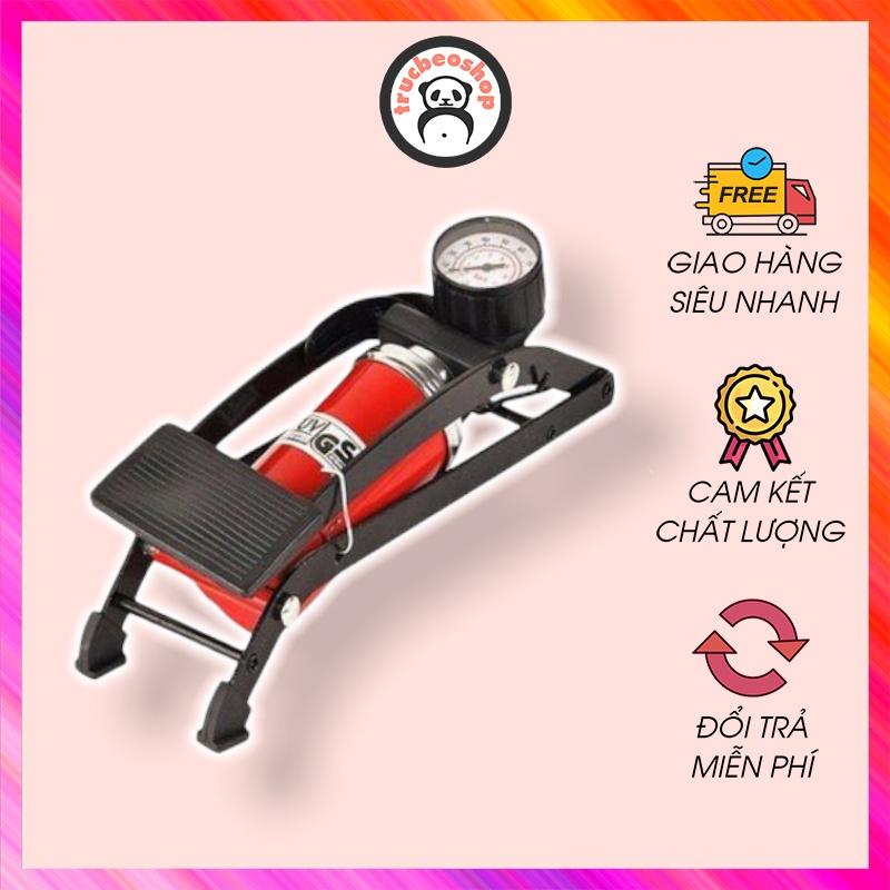 Bơm Hơi Đạp Chân Mini Nhỏ Gọn Dễ Mang Đi Cho Ô Tô , Xe Máy, Bơm Bóng AT0190