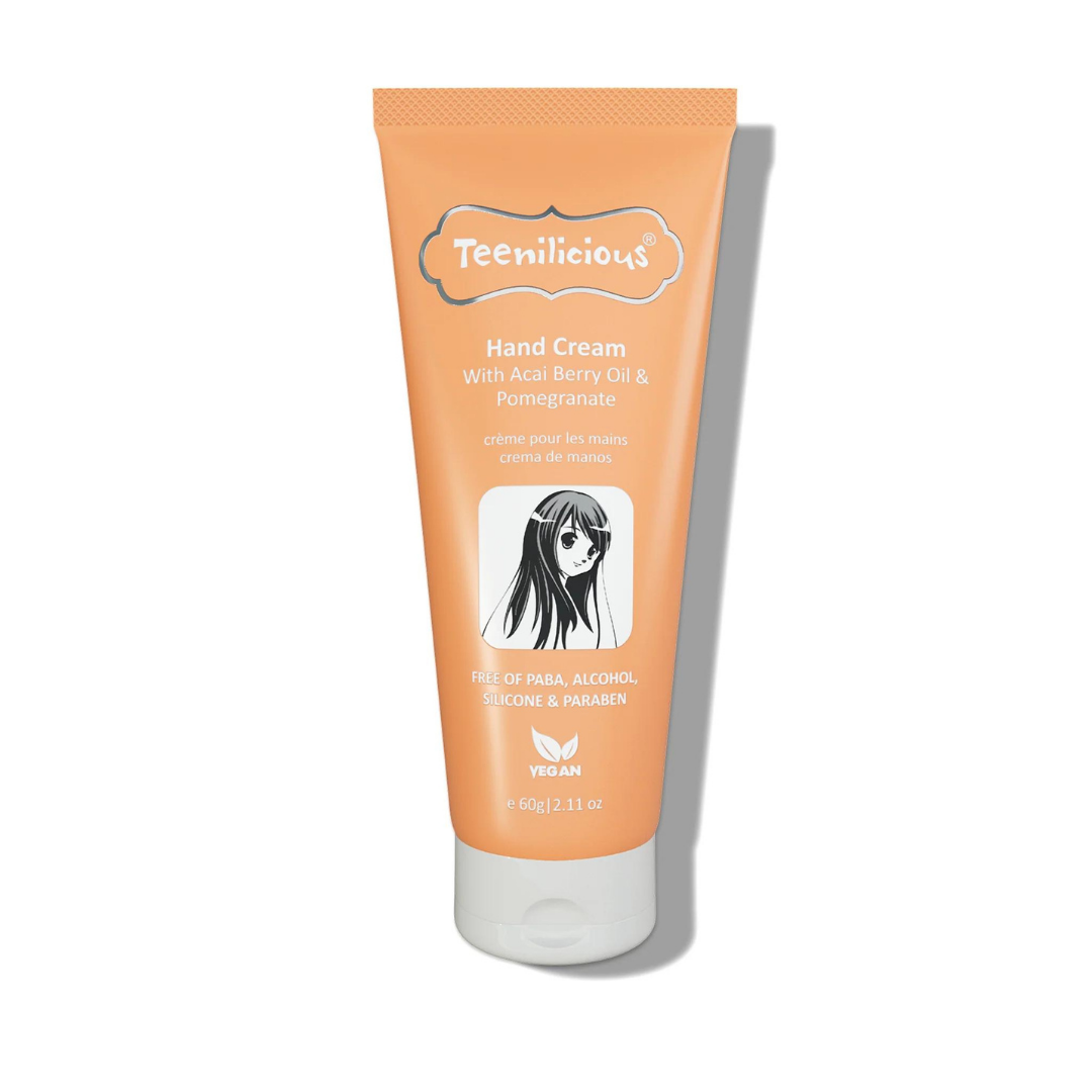 Kem Dưỡng Da Tay Teenilicious Hand Cream With Acai Berry Oil &amp; Pomegranate Dưỡng Ẩm Sáng Mịn - 60g