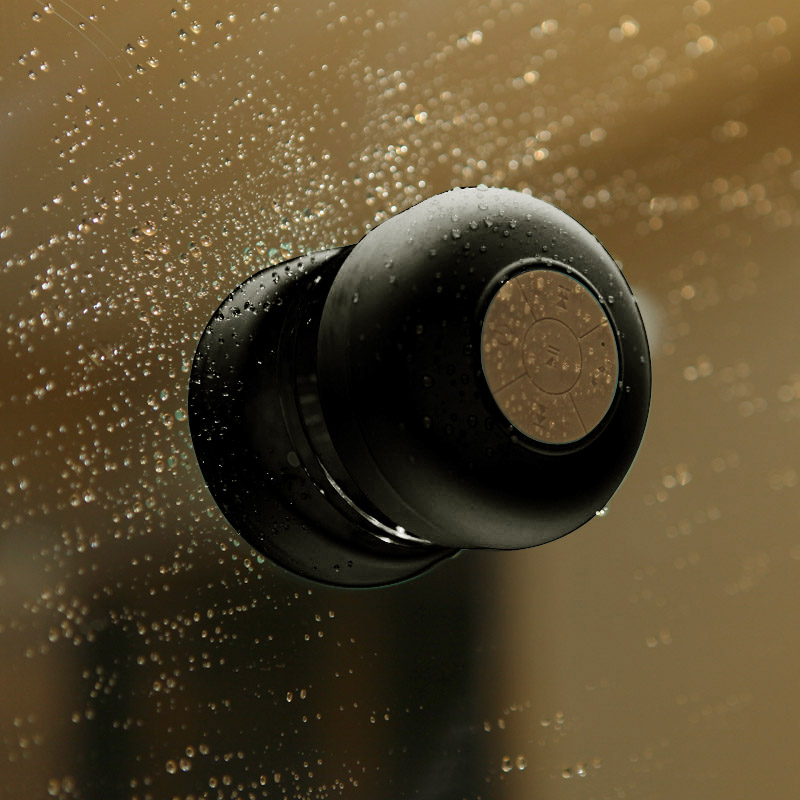 Loa Tắm Xe Hơi Mini HiFi Không Dây Bluetooth 3.0 Với Mic Chống Nước Cho IPhone IPad, Màu Đen