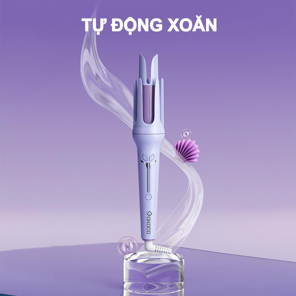 GD017 - Máy Uốn Tóc Xoăn Tự Động xoay 360 độ trục uốn 32mm công nghệ xoay 1 chạm phiên bảm 2023Chứa ion Dưỡng Tóc