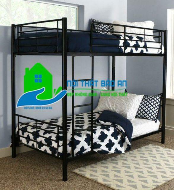 Giường sắt 2 tầng ngang 1m dài 2m