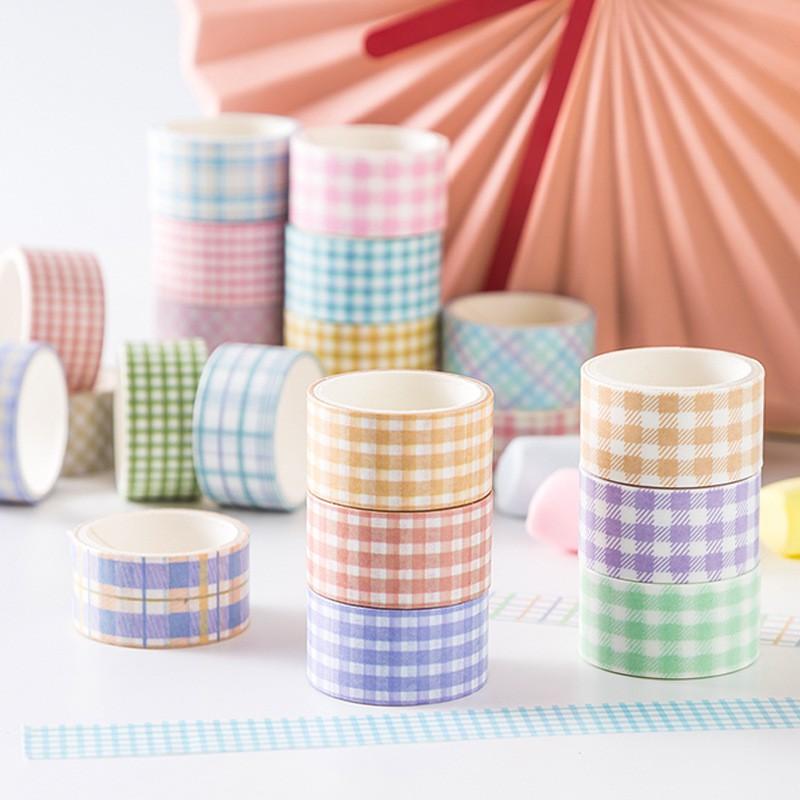 Set băng dính washi caro chọn mẫu