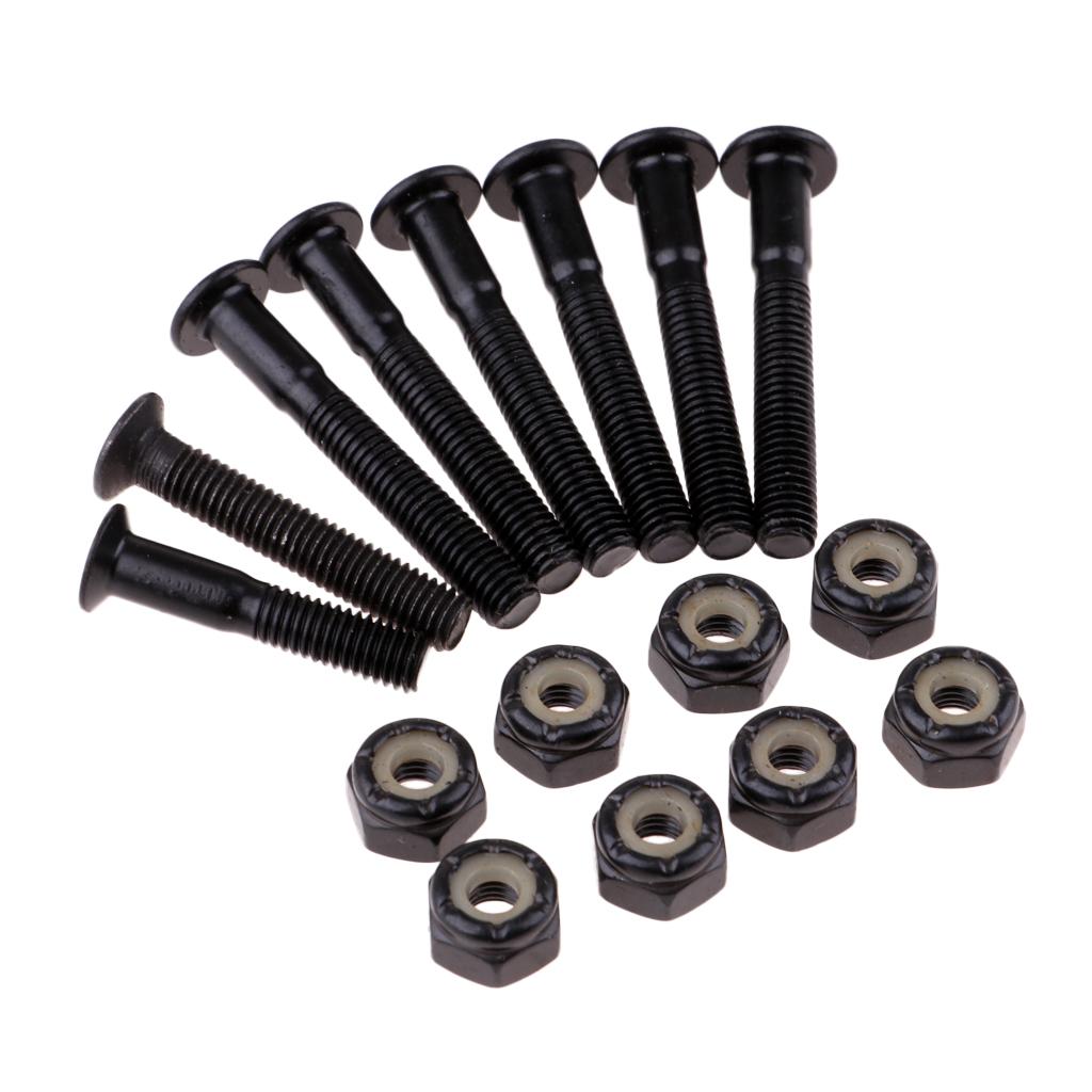 2x8 Pieces Skateboard Longboard Mounting Bolts Screws Nuts Hardware Set 35mm