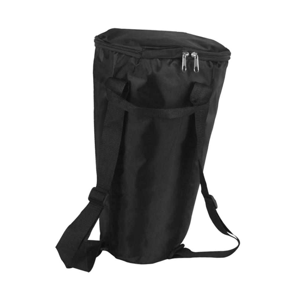 8inch DJEMBE Trống Châu Phi Vai Mang Theo Lưu Trữ Buổi Biểu Diễn Túi Ba Lô Đen