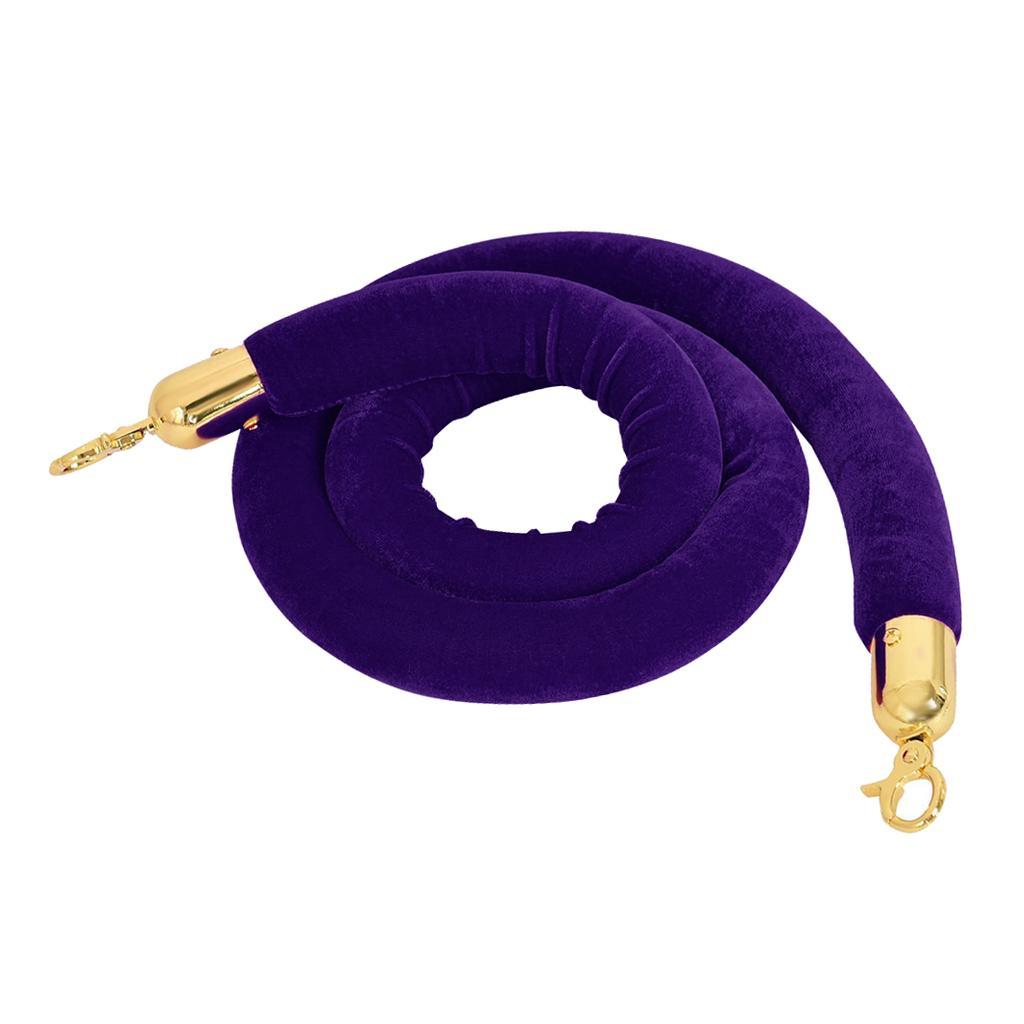 2x Velvet Stanchion Rope with Hooks, Velvet Ropes Crowd Control Stanchion Post Queue Line Barrier Velvet Hanging Ropes for Movie Theater, Museum, Hote