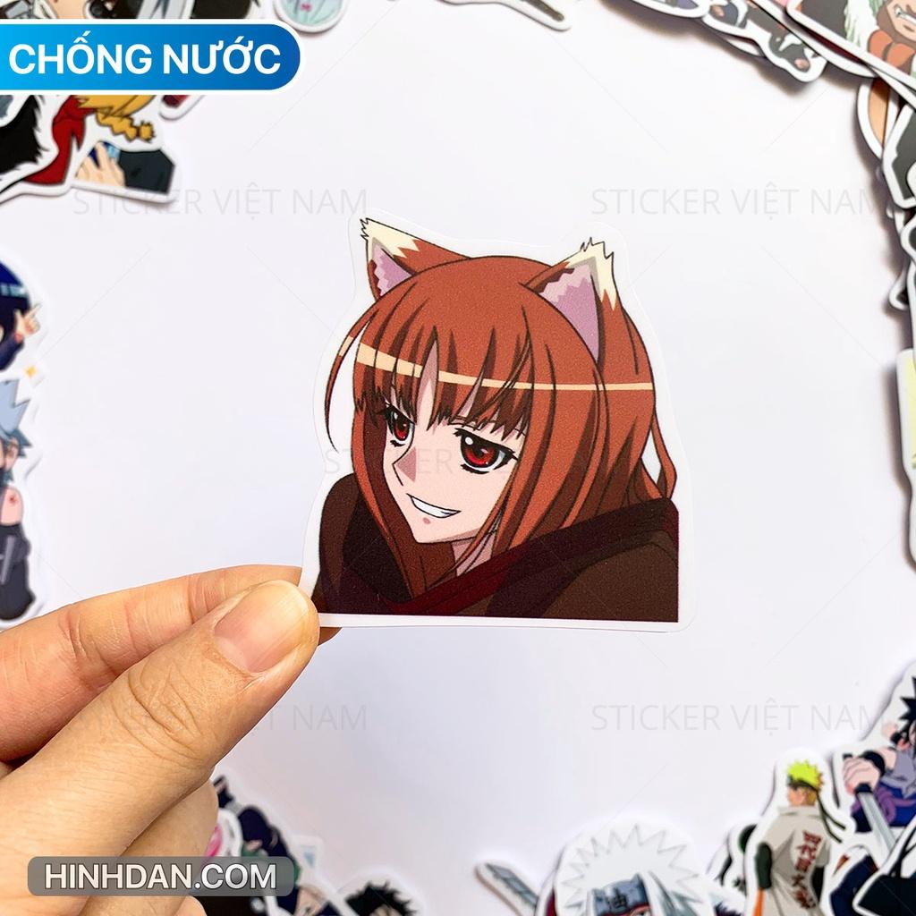 Sticker in hình ANIME Các nhân vật nổi tiếng Luffy, Zoro, Saitama, Levi Ackerman, Ichigo Kurosaki. . . chống nước