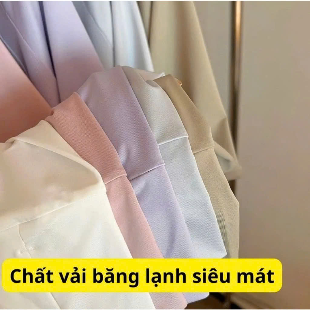 Màu GHI Size L (38-59kg)  Áo Khoác Chống Nắng Nữ vải dày dặn chống tia UV UPF 50+ Thun nữ Lạnh Cánh Dơi Siêu mềm mịn và mát