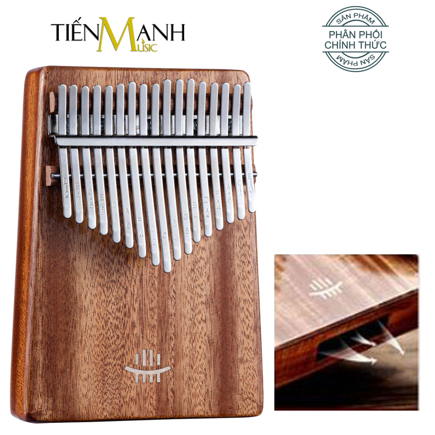 Đàn Kalimba 17 Phím Hluru KC-KO và KC-RW (Gỗ Koa, Rosewood) Hàng Chính Hãng - Kèm Móng Gẩy DreamMaker