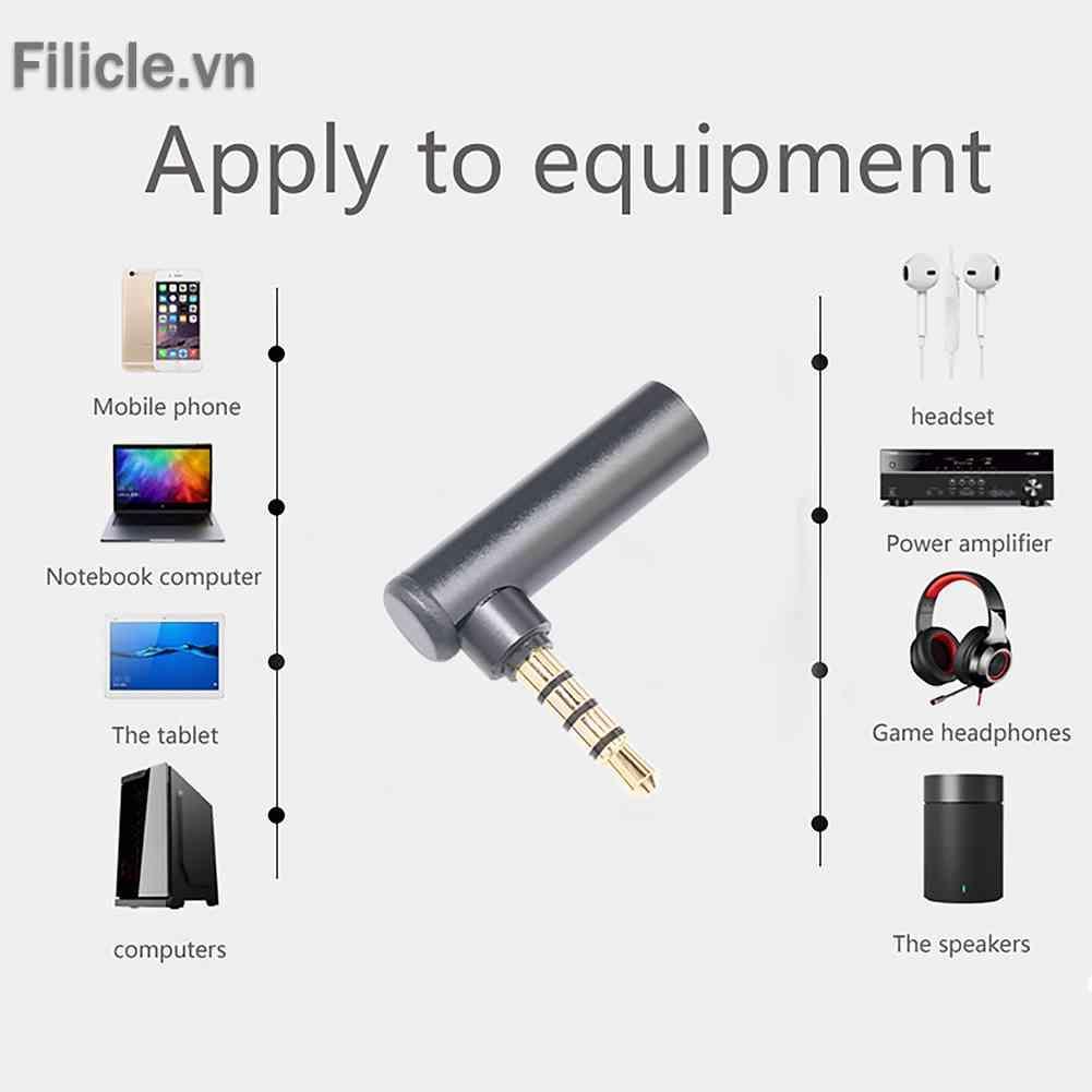 Bộ KếT NốI Âm Thanh 90 Độ 3.5mm ĐầU CắM Sang Lỗ CắM