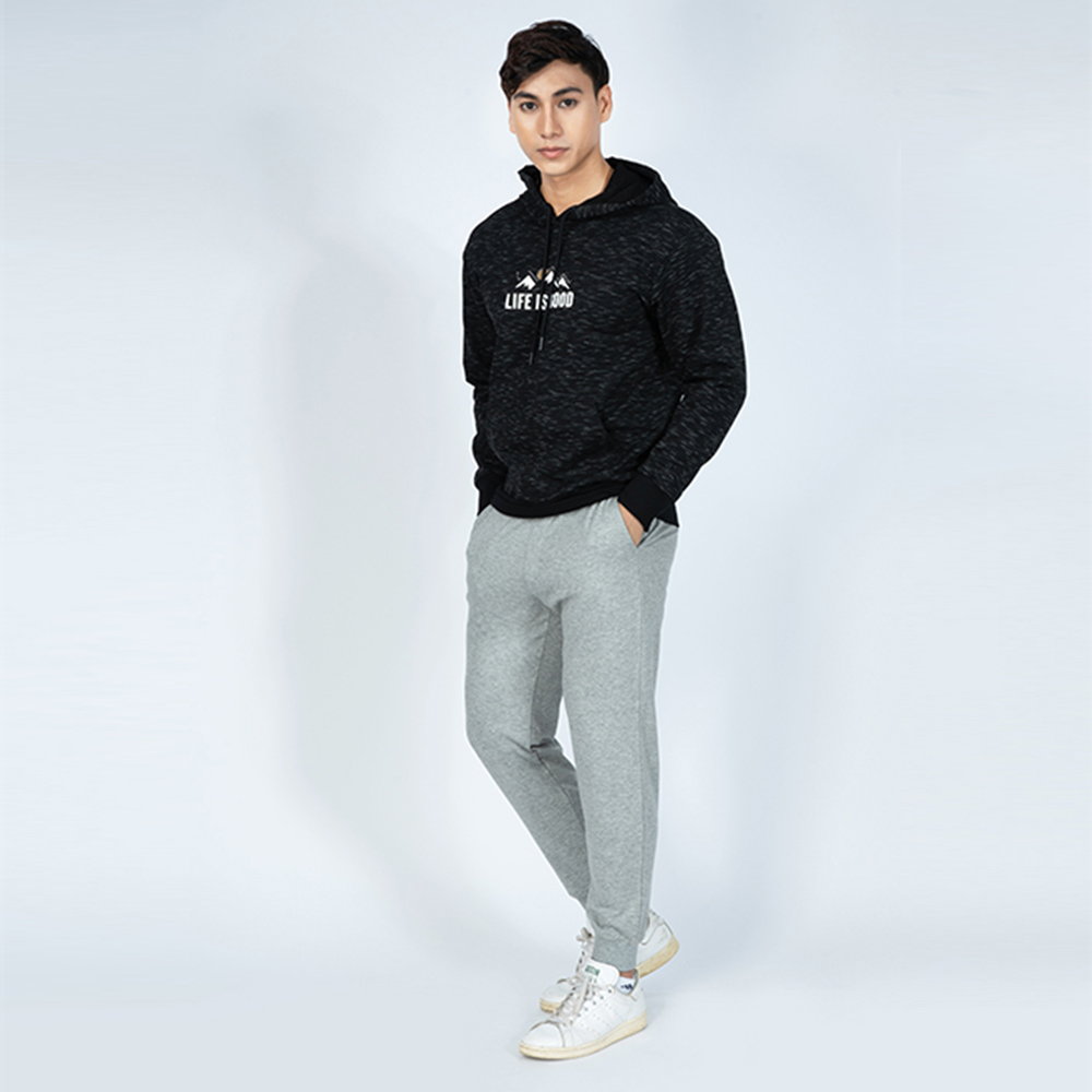 Quần Jogger thể thao nam NOVELTY trơn màu xám nhạt Melange 190917Q