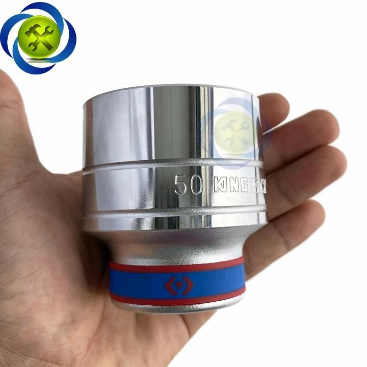 Tuýp 50mm loại 3/4 Kingtony 633550M loại ngắn 6 cạnh màu trắng