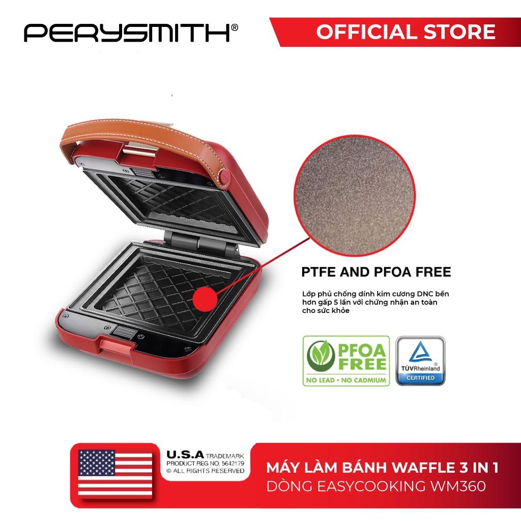 Máy làm bánh Waffle 3 trong 1 PerySmith WM360 - Hàng chính hãng