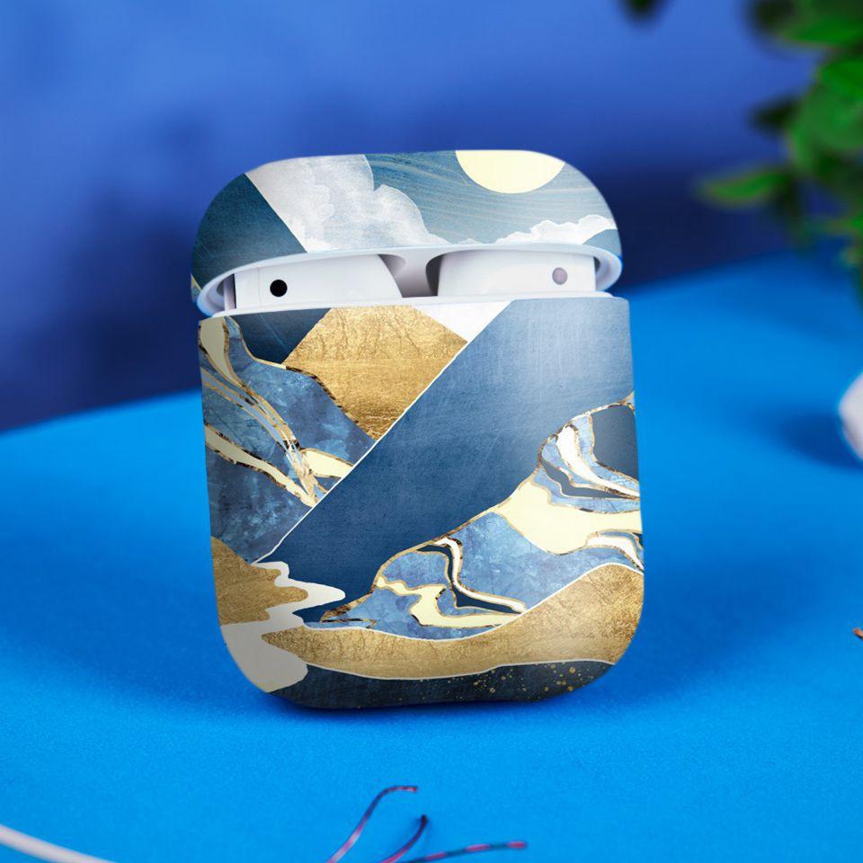 Miếng dán skin cho AirPods in hình giả sơn mài - GSM022