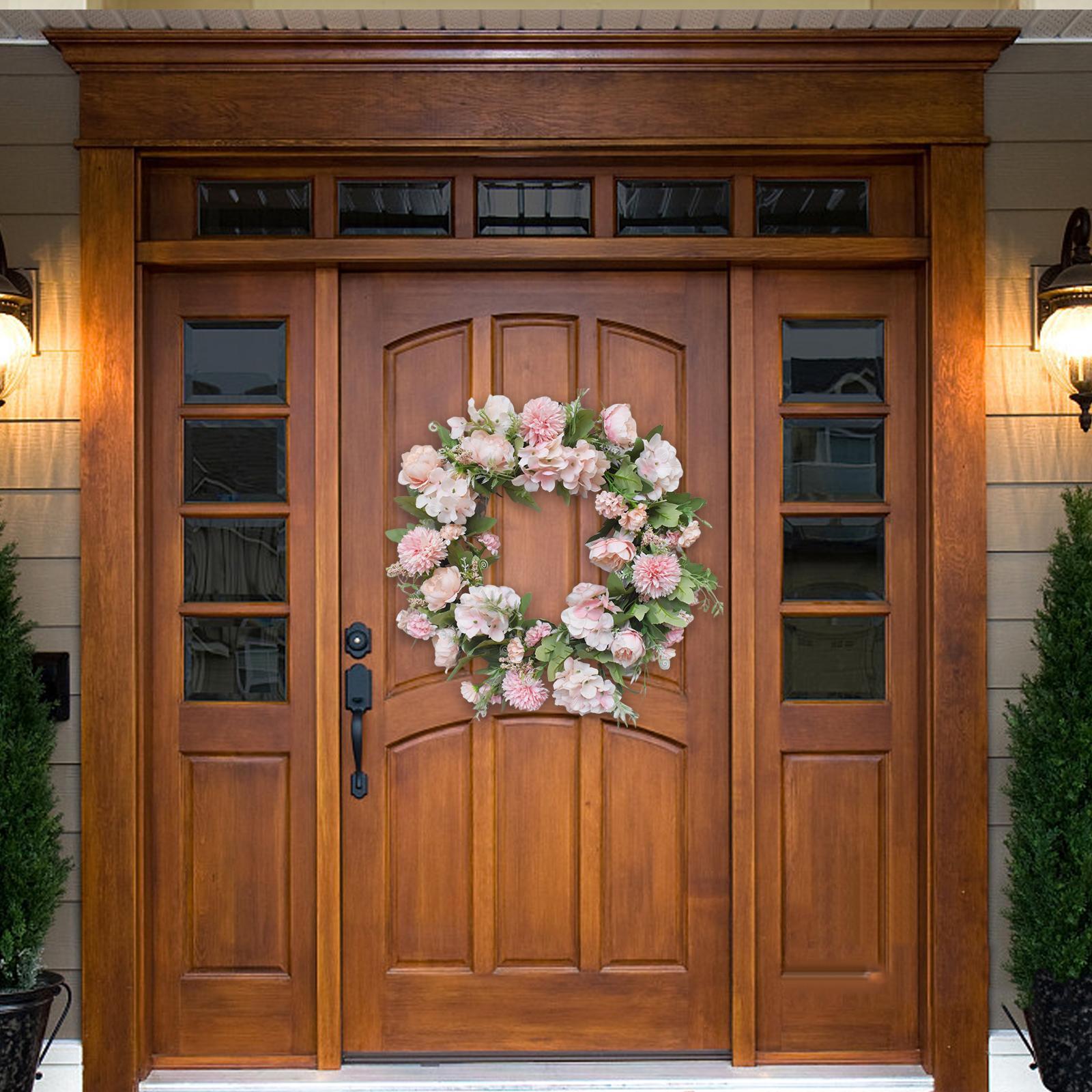 Artificial Wreath Garland Floral Front Door Wreath for Wedding Outside Porch