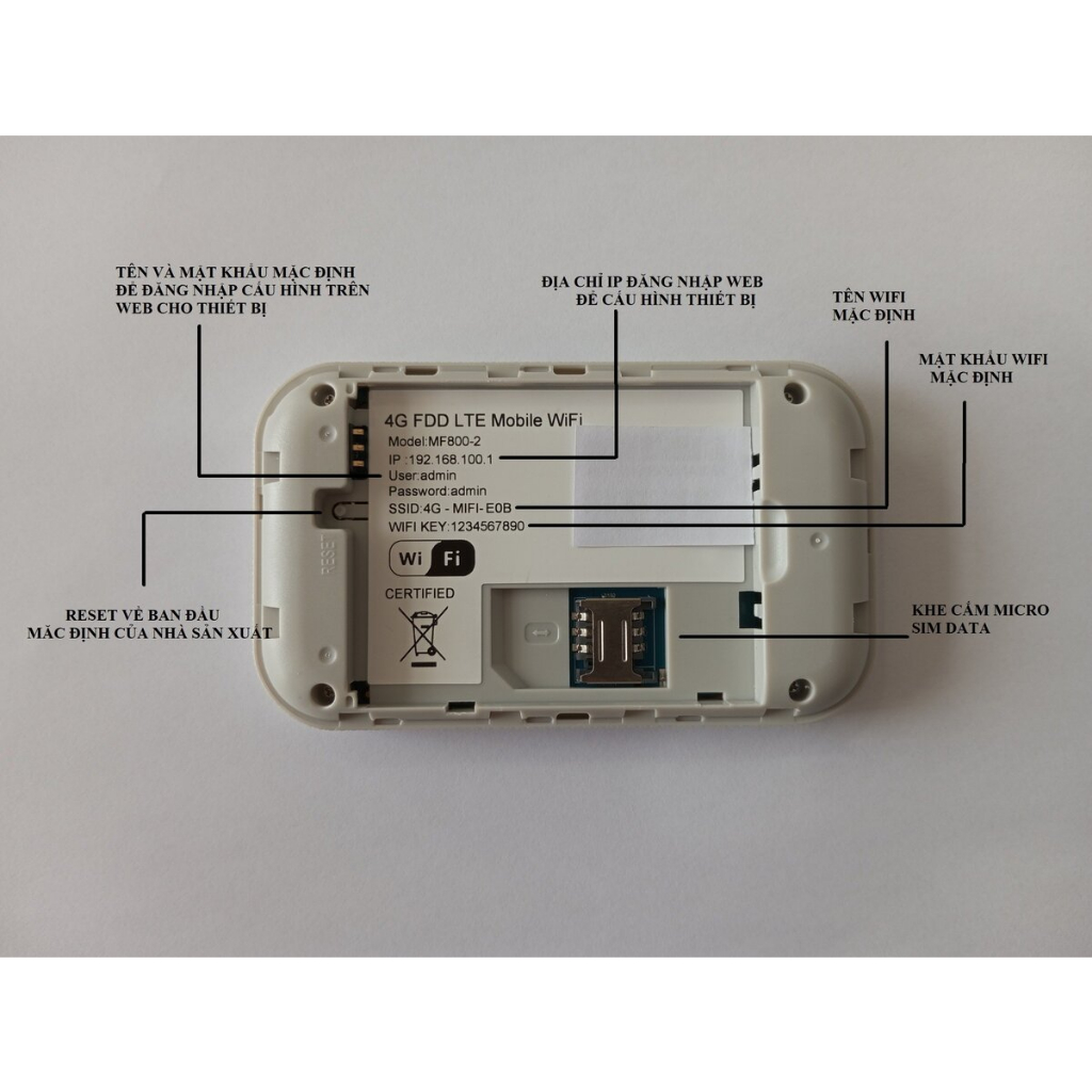 Bộ Phát WIFI Tốc Độ Cao Từ Sim 4G/5G/LTE ZTE MF800 - Pin 2100mAh - Bộ Phát WIFI Không Dây Kết Nối Tối Đa 10 Thiết Bị - Hàng Chính Hãng