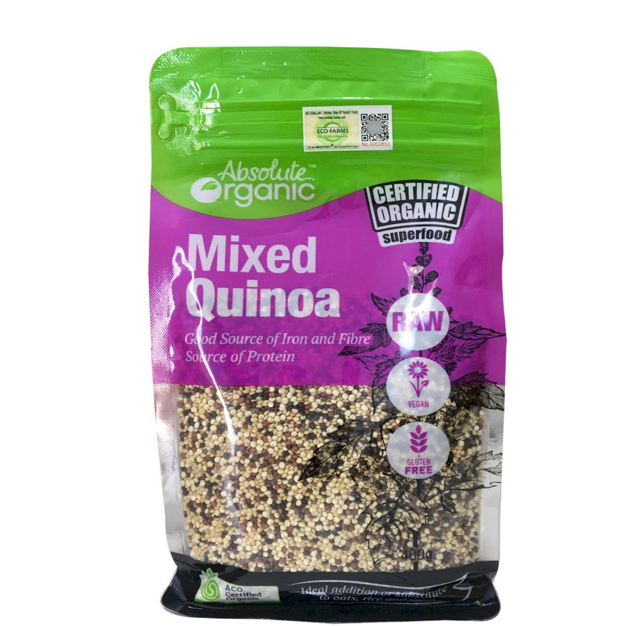 Hạt Diêm Mạch Hữu Cơ Úc Mix 3 Màu (Quinoa Mix Túi 400gram)