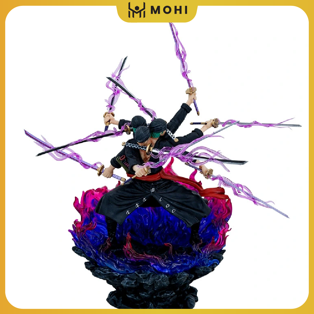 - Mô Hình OnePiece Zoro Asura 3 đầu 6 tay siêu ngầu - Cao 39cm - Figure OnePiece - Hộp màu