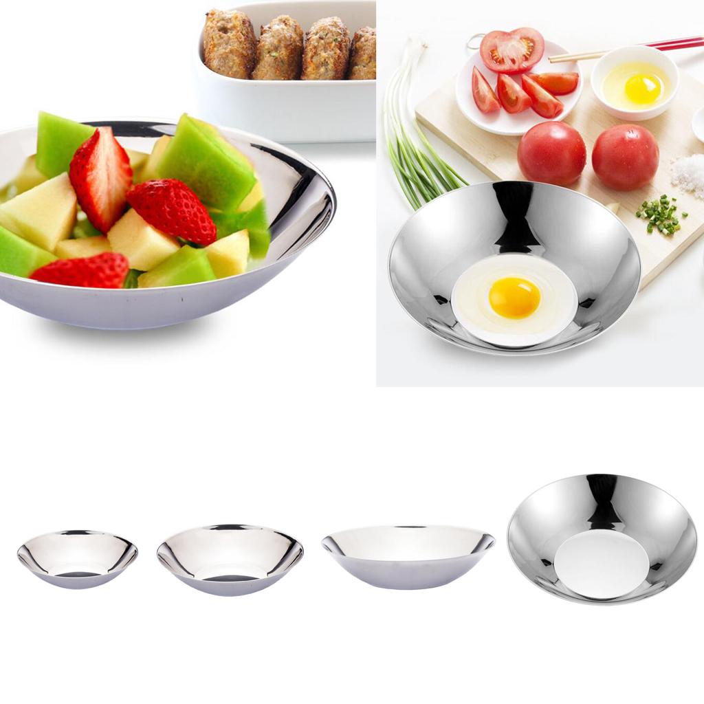 Stainless Steel Mixing Salad Bowls Cooking Baking Bowl Serving Tray 16cm