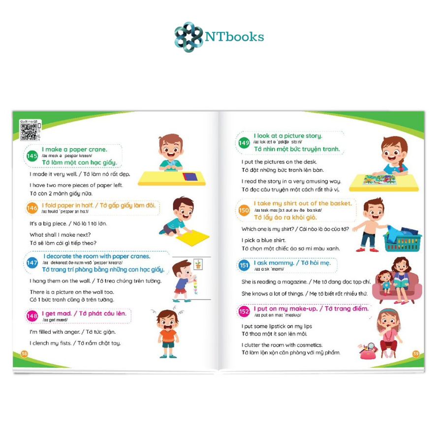 Combo 4 cuốn Bé học từ vựng tiếng Anh