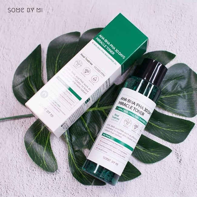 Combo Toner + Kem ngăn ngừa mụn Some By Mi AHA-BHA-PHA 30 Days Miracle Toner Cream