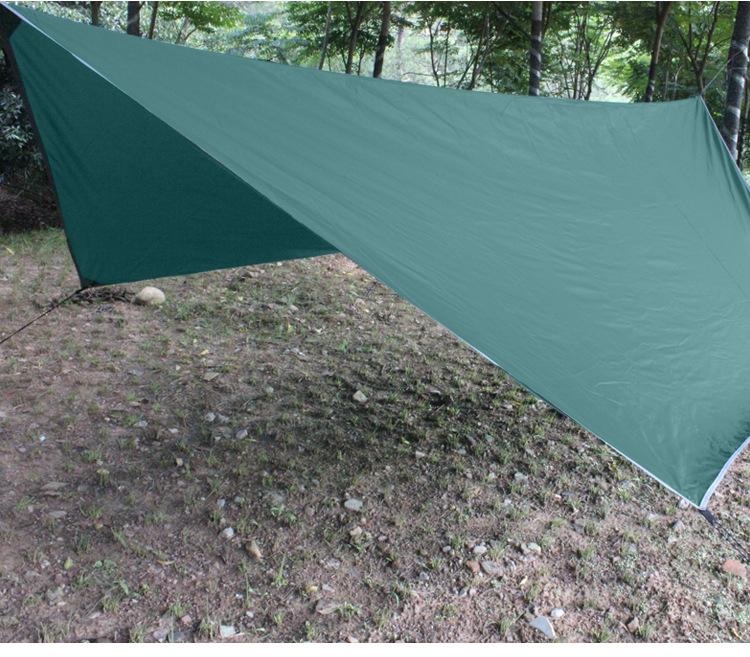 Lều mưa Tarp 3 x 3 m Tarp Rain Fly Tấm trải đất chống nước Tấm che nắng Có thể gập lại Đi bộ đường dài Nơi trú ẩn Chống tia cực tím cho Cắm trại ngoài trời Đi bộ đường dài