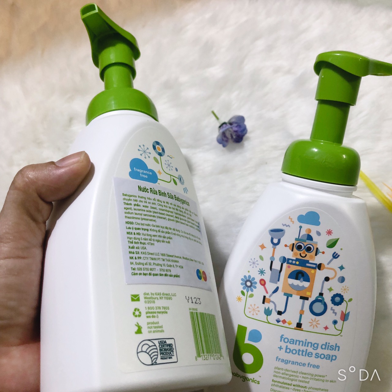 Nước rửa bình sữa Babyganics 473ml