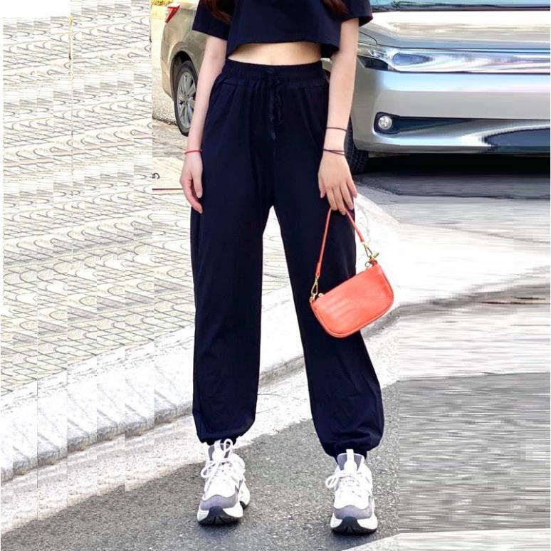 (Mua Lẻ hoặc theo Bộ): Áo Thun Croptop / Quần Jogger Phom Rộng (Mua Lẻ hoặc Bộ) BAOTIN FASHION (SE04)