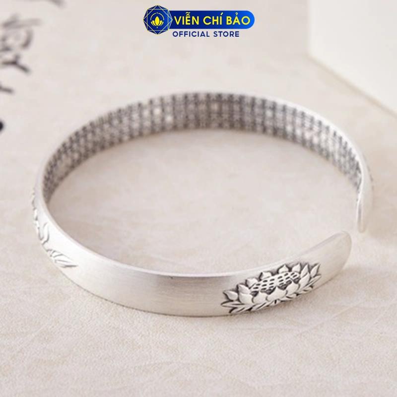 Lắc tay bạc nữ Kiềng Liên Hoa chất liệu bạc 925 thời trang phụ kiện trang sức nữ thương hiệu Viễn Chí Bảo L000304
