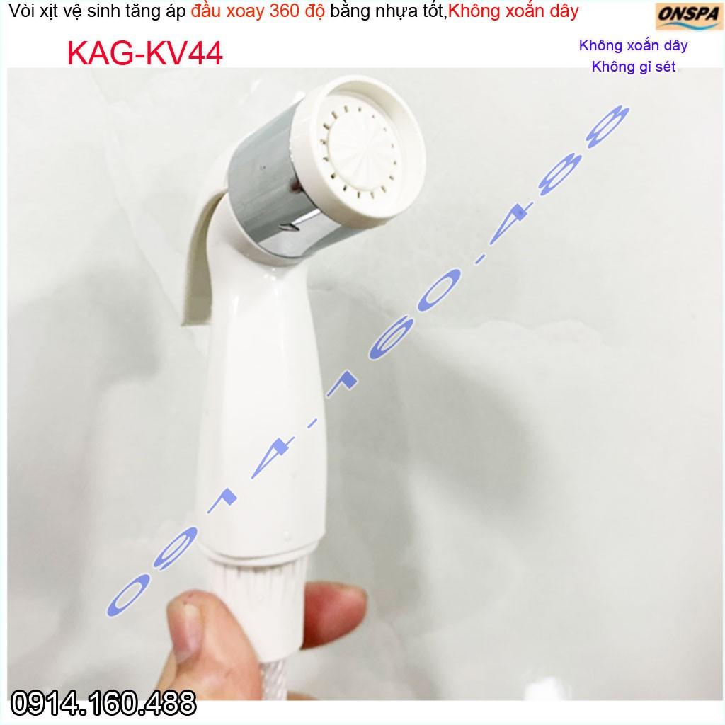 Vòi xịt vệ sinh nhà tắm, vòi rửa bồn cầu dùng cho nước phèn vùng biển, dây xịt cao cấp 100% nhựa trắng