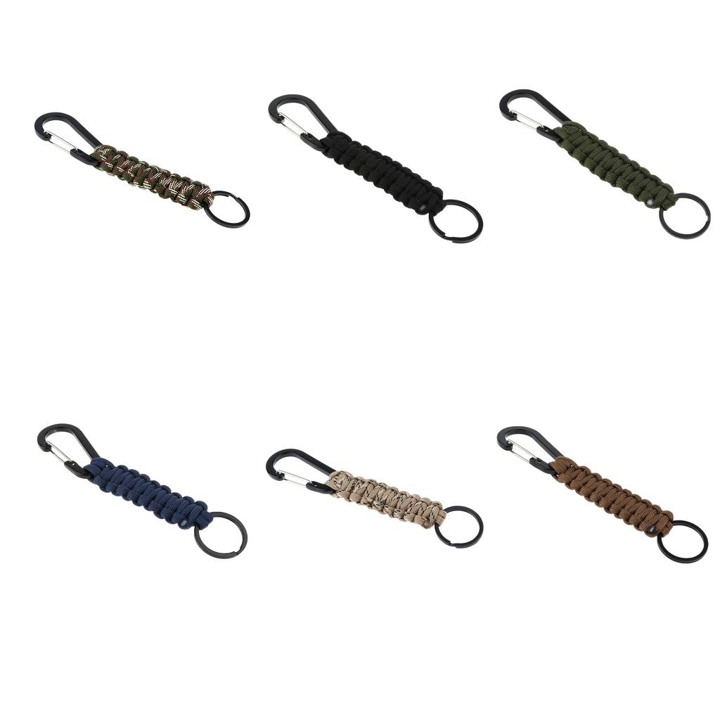 Outdoor  Kit 7 Strand Core Paracord Lanyard Keychain with Carabiner Snap Hook Buckle