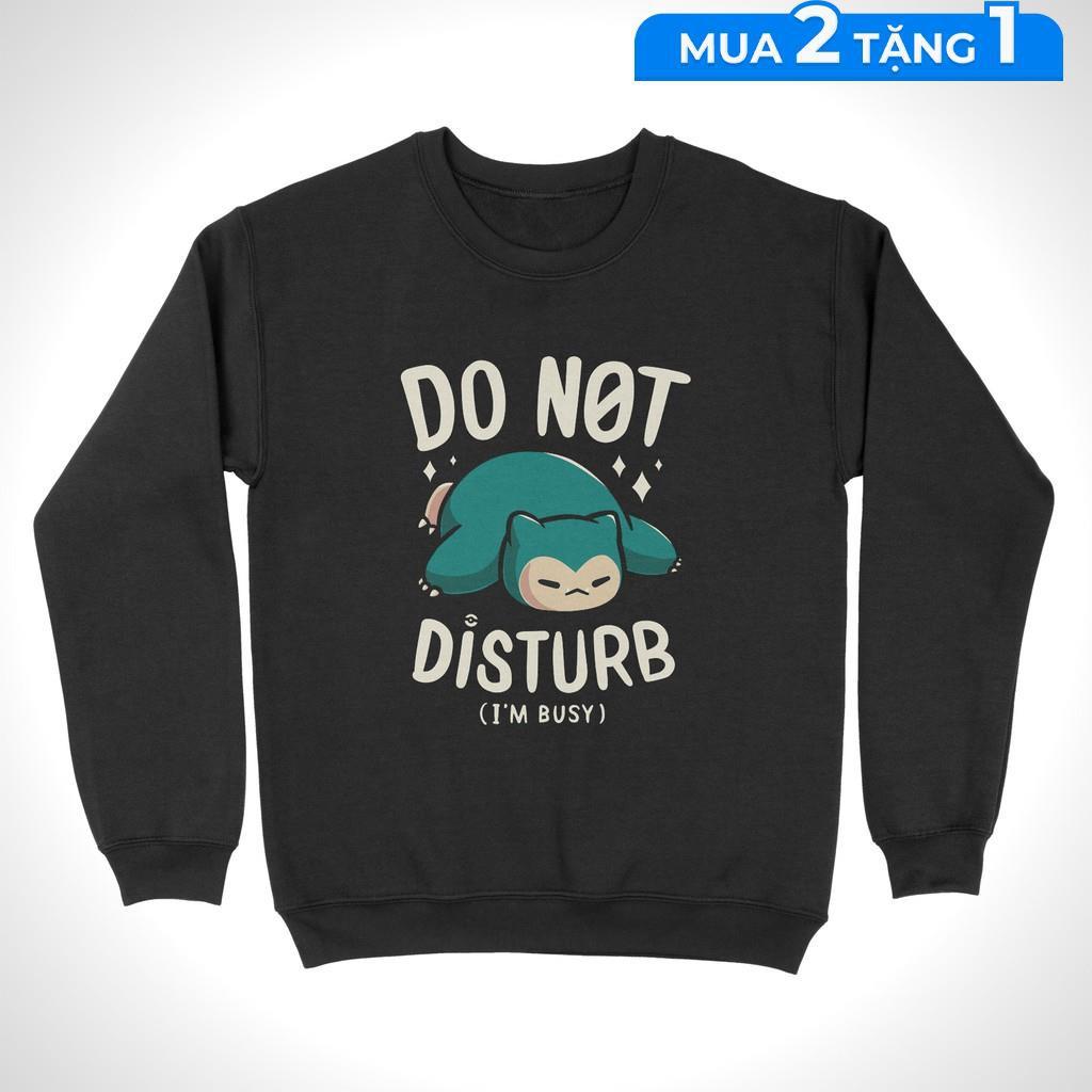 Áo Sweater Snorlax Đừng Làm Phiền Unisex THE NEXT LEVEL, Cotton 100% nam nữ - SW0027