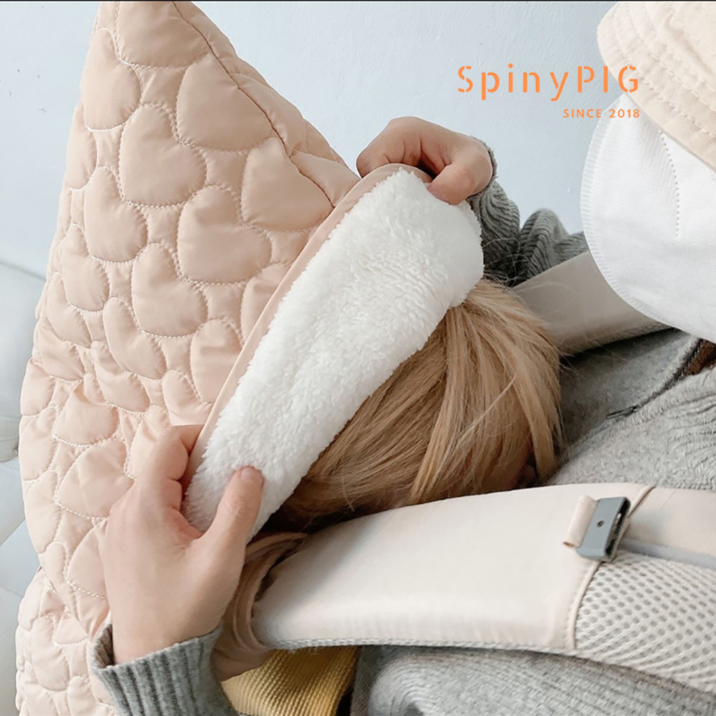 Chăn đắp xe đẩy chăn quấn bé sơ sinh có mũ lót lông dày cho bé ra ngoài cực ấm áp vào mùa đông style Hàn Quốc nhiều màu