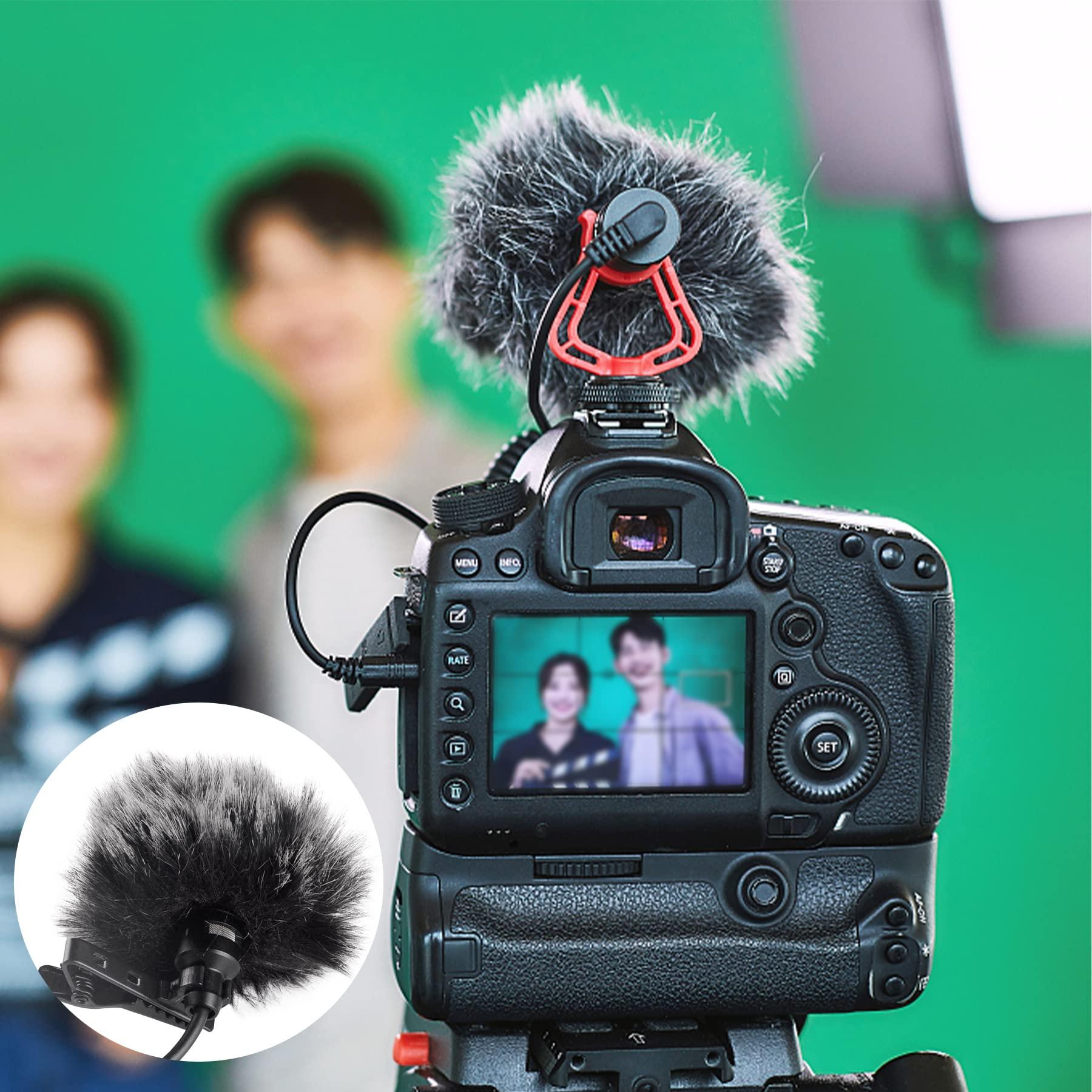 3 mảnh Bảo vệ gió lông cho micro, bảo vệ gió micrô, kính chắn gió micro lông, kính chắn gió micro mini, bảo vệ micro của Lavalier, bảo vệ gió lông, bộ lọc micrô Lavalier