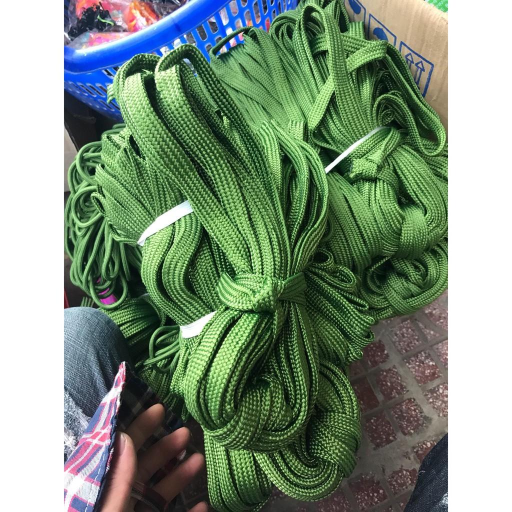 Quận dây dù xanh bản to dài 10m