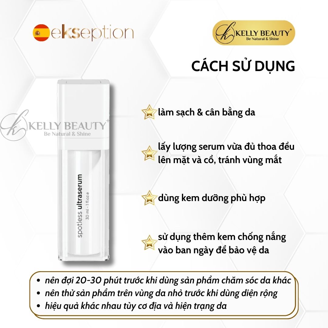 Ekseption Spotless Ultraserum - Tinh Chất Sáng Da, Mờ Thâm Sạm Nám; Tươi Trẻ Làn Da - Kelly Beauty