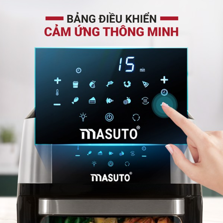 Nồi Chiên Không Dầu Air Fryer MASUTO 12L Công Nghệ Nhật Bản - Hàng Chính Hãng