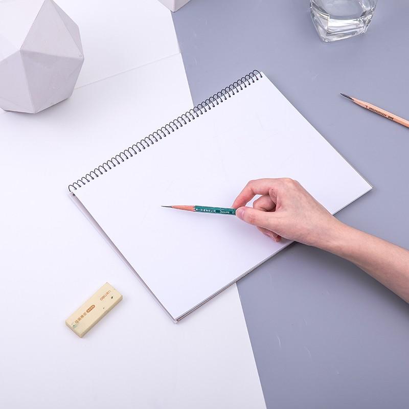 Sổ Phác Thảo Chì Lò Xo 110gsm A4 Sổ Vẽ Tranh Chì Sketchnote Deli - Hoạ Cụ Chuyên Nghiệp Phù Hợp Học Sinh Mĩ Thuật Thiết Kế Thời Trang - 7698