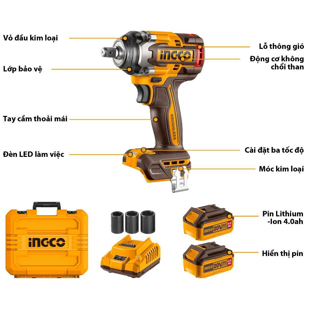 Máy siết bu lông không chổi than 500NM - CIWLI2050