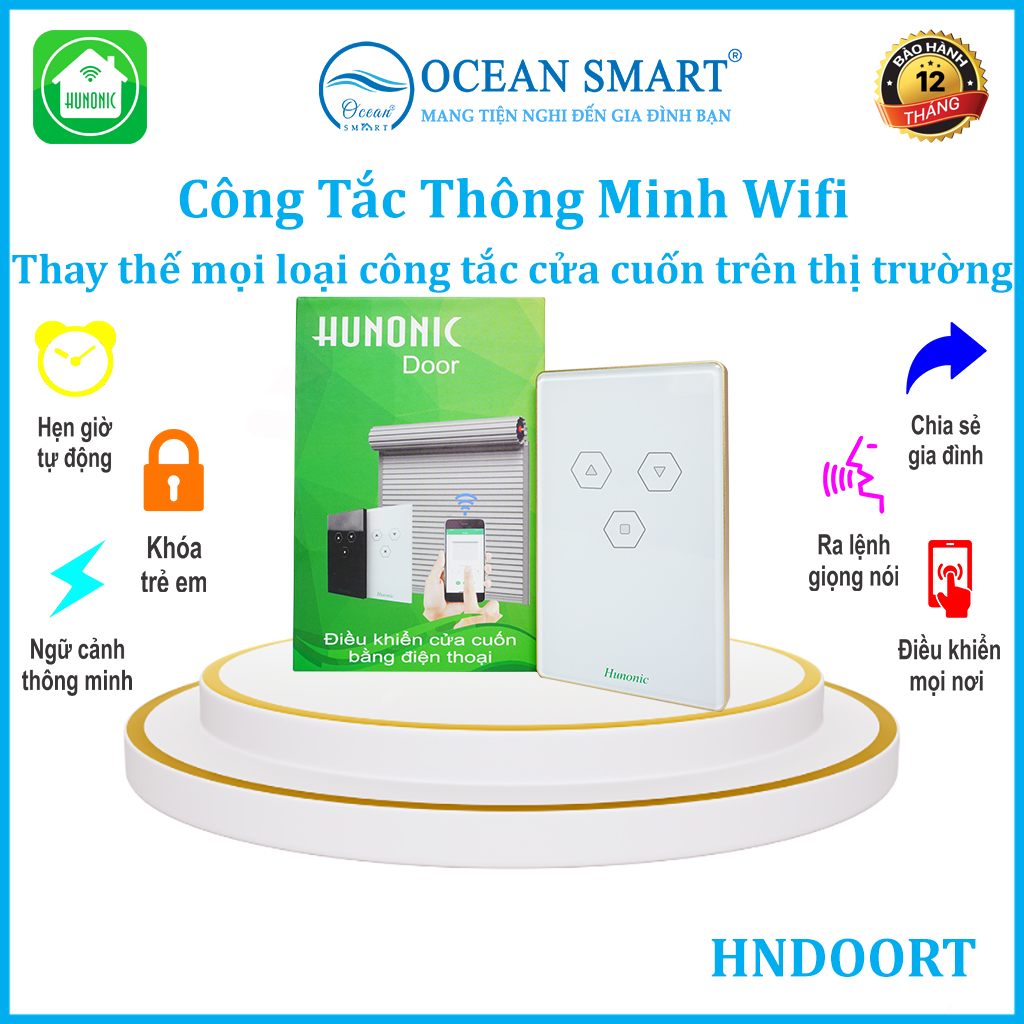 Công Tắc Cửa Cuốn Thông Minh Hunonic Door, Công Tắc Cửa Cuốn Điều Khiển Từ Xa Bằng Điện Thoại - HNDOOR