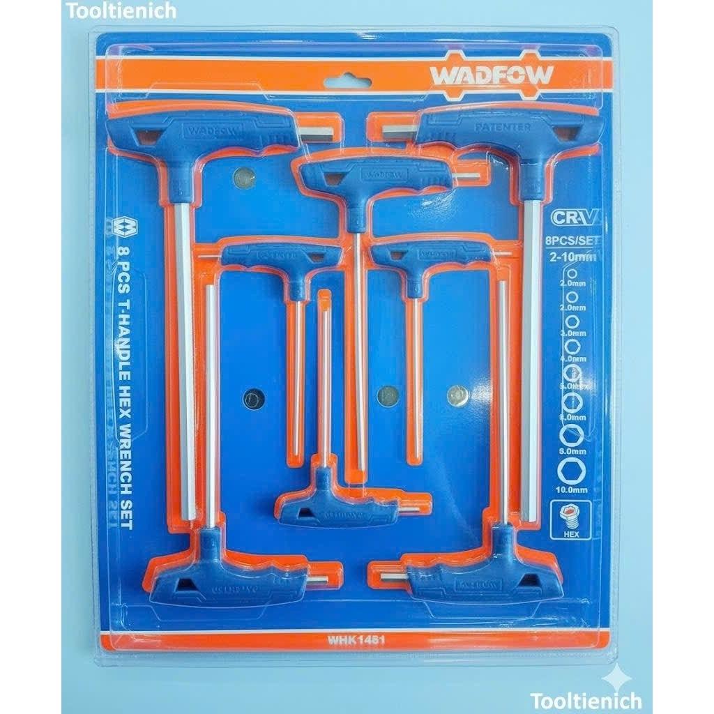 BỘ CỜ LÊ LỤC GIÁC TAY CẦM CHỮ T 8 CHI TIẾT WHK1481 WADFOW - HÀNG CHÍNH HÃNG