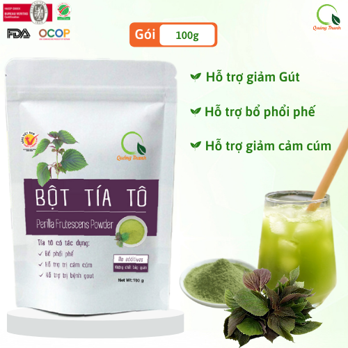 Bột Tía Tô Quảng Thanh gói 100g bổ phổi phế - Hỗ trợ bệnh gout, cảm cúm